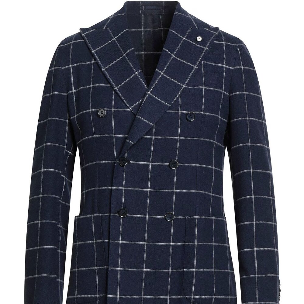 Brando (L.B.M.1911) Italian luxury sartorial cotton DB blazer, 48 EU  NWT$1895